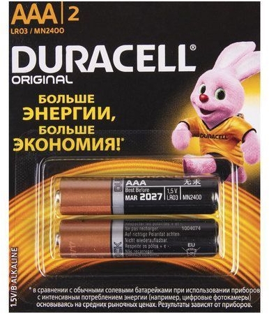 Батарейки Duracell AAA (2 шт.)